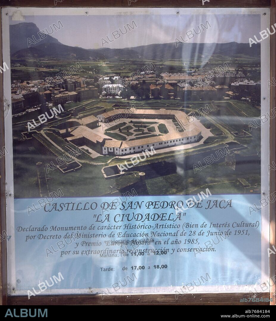 CARTEL DEL CASTILLO DE SAN PEDRO LLAMADO LA CIUDADELA - DECLARADO MONUMENTO HISTORICO ARTISTICO.