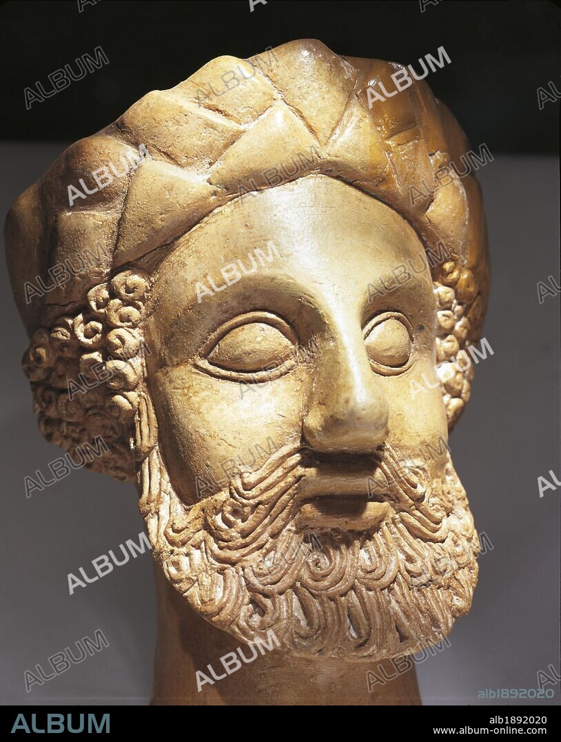 Phoenician civilization - 5th century b.C.  Figure of a bearded man.