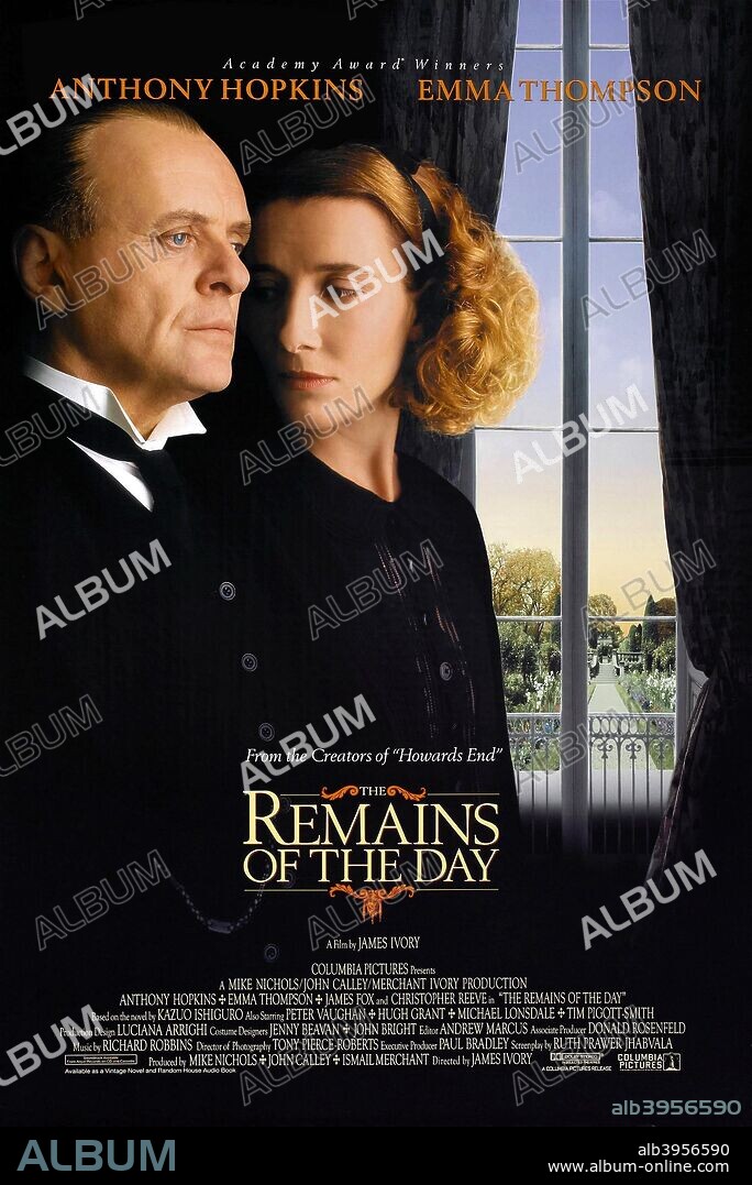 Poster de LO QUE QUEDA DEL DÍA, 1993 (THE REMAINS OF THE DAY), dirigida por JAMES IVORY. Copyright COLUMBIA/MERCHANT IVORY.