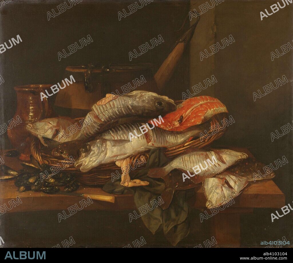 ABRAHAM HENDRICKSZ. VAN BEYEREN. Still life with fish. Dating: c. 1650 - c. 1670. Measurements: h 74 cm × w 87 cm; d 8.5 cm.