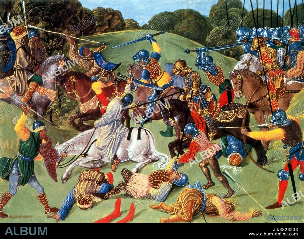 The Hundred Years' War was a series of conflicts waged from 1337 to 1453 between the Kingdom of England and the Kingdom of France for control of the French throne, which had become vacant upon the extinction of the senior Capetian line of French kings. Militarily, it saw the introduction of new weapons and tactics which eroded the older system of feudal armies dominated by heavy cavalry in Western Europe. The first standing armies in Western Europe since the time of the Western Roman Empire were introduced for the war, thus changing the role of the peasantry. For all this it is often viewed as one of the most significant conflicts in the history of medieval warfare. Froissart's Chronicles was written in French by Jean Froissart, chronicling the years 1322 until 1400, and describing the conditions that created the Hundred Years' War, as well as the first fifty years of the war. For centuries it has been recognized as the chief expression of the chivalric revival of 14th century England and France.