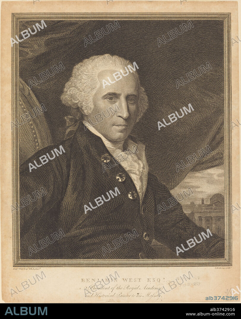 THOMAS HOLLOWAY. Benjamin West. Medium: etching and engraving.