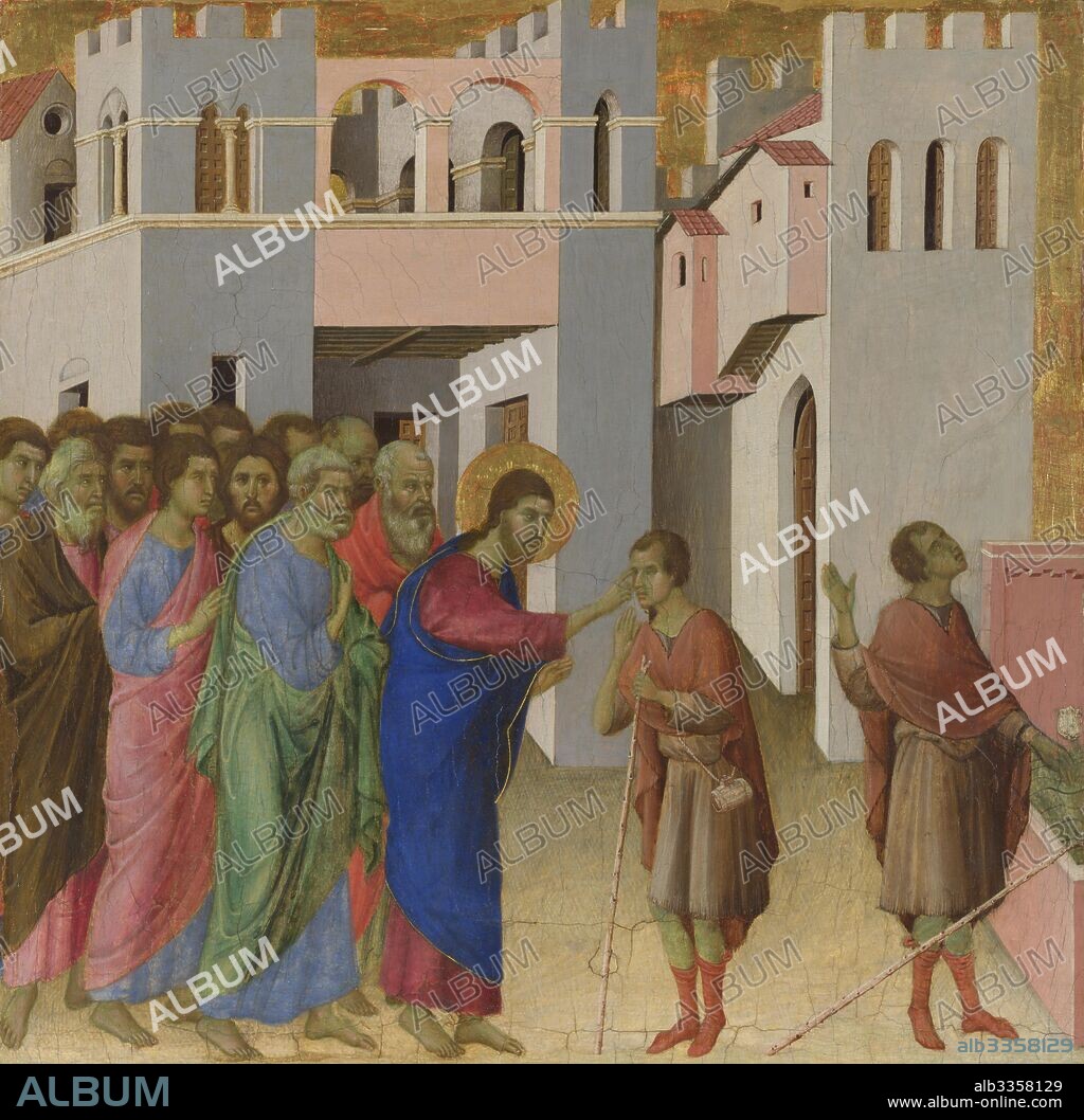 DUCCIO DI BUONINSEGNA. The Healing of the Man born Blind.