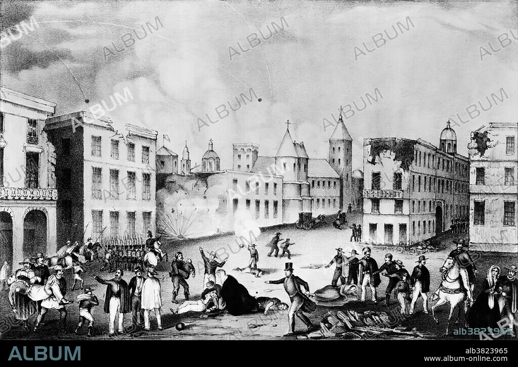 The Battle of Veracruz was a 20-day siege of the key Mexican beachhead seaport of Veracruz, lasting from March 9-29th in 1847. It began with the first large-scale amphibious assault conducted by United States military forces, and ended with the surrender and occupation of the city. The Battle of Buena Vista (February 23, 1847), also known as the Battle of Angostura, saw the US Army use artillery to repulse the much larger Mexican army in the Mexican-American War. The battle was the last major battle in northern Mexico. It was Taylor's greatest victory of the war and helped him win election as President of the United States in 1848. The Mexican-American War was an armed conflict between the United States of America and Mexico from 1846 to 1848 in the wake of the 1845 US annexation of Texas. Combat operations lasted from spring 1846 to fall 1847.
