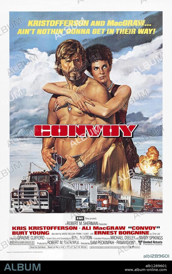 Poster of CONVOY, 1978, directed by SAM PECKINPAH. Copyright EMI/COLUMBIA.