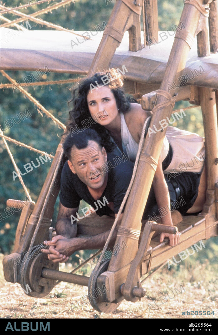 ANDIE MacDOWELL und BRUCE WILLIS in HUDSON HAWK - DER MEISTERDIEB, 1991 (HUDSON HAWK), unter der Regie von MICHAEL LEHMANN. Copyright TRI STAR PICTURES.