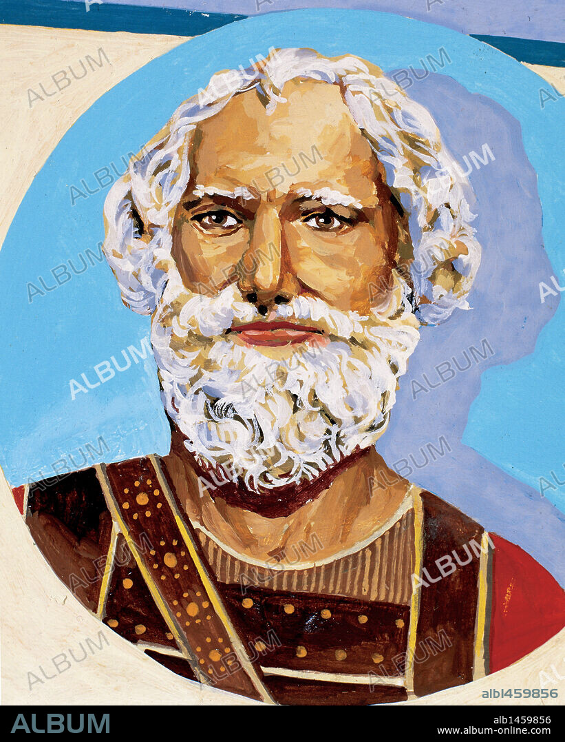 ARQUIMEDES (287-212 aC). Científico griego. Dibujo.
