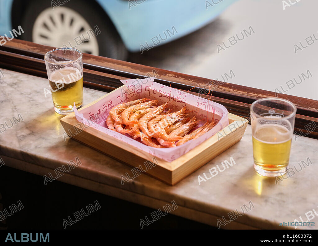 Tapas bar, around the Plaza de Santa Ana and Puerta del Sol, Madrid, Spain, Europe.