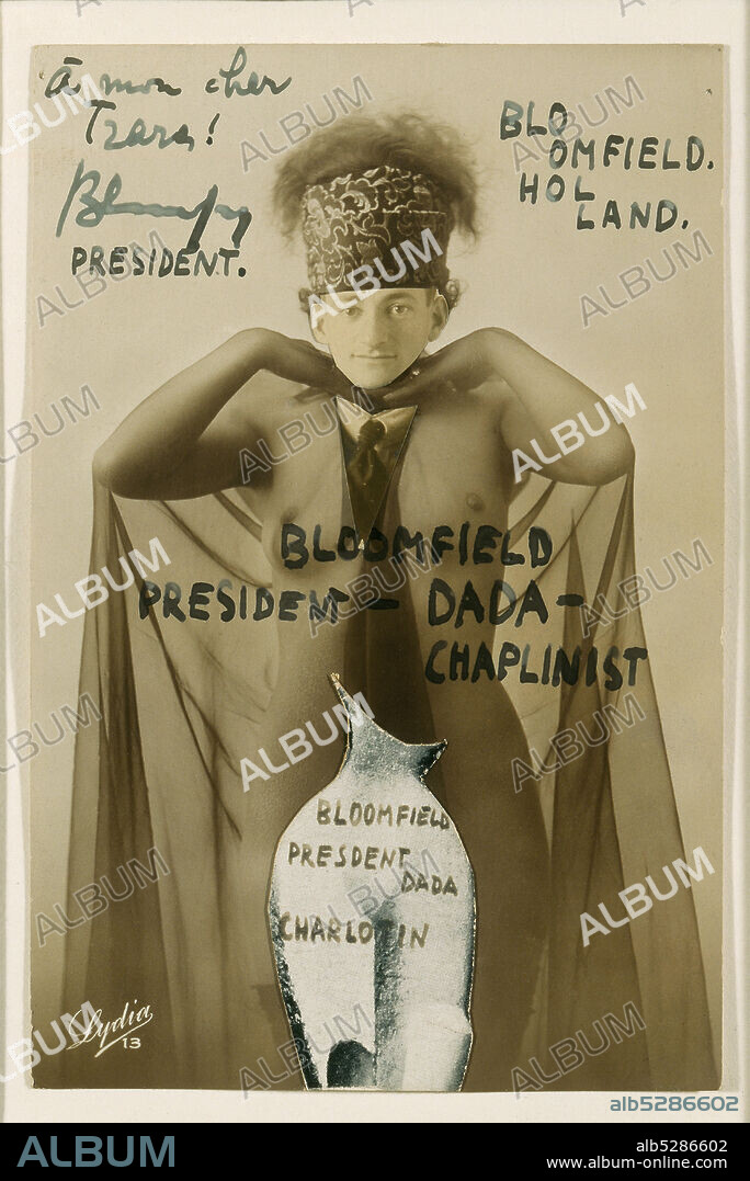 ERWIN BLUMENFELD. Bloomfield, President-Dada-Chaplinist.