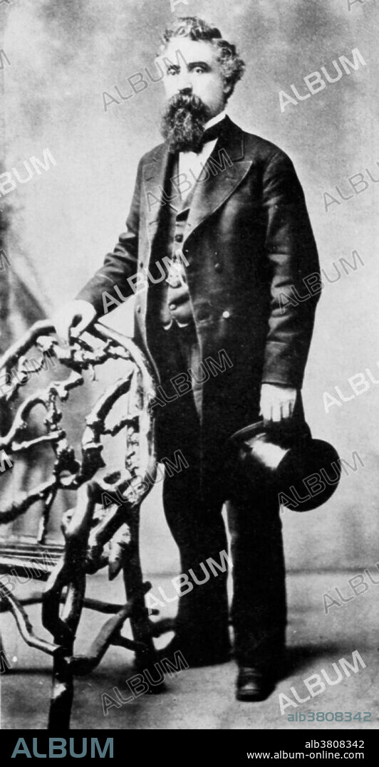 Hiram Stevens Maxim (February 5, 1840 - November 24, 1916) was an American-born inventor. In 1881, Maxim arrived in England in order to reorganize the London offices of the U.S. Electric Lighting Company. In 1900 he became a naturalized British subject. Maxim was the inventor of the Maxim Gun, the first portable, fully automatic machine gun, and an elaborate mousetrap. He laid a claim to inventing the lightbulb, and even experimented with powered flight, but his large aircraft designs were never successful. He also invented a curling iron, an apparatus for demagnetizing watches, magno-electric machines, devices to prevent the rolling of ships, eyelet and riveting machines, aircraft artillery, an aerial torpedo gun, coffee substitutes, and various oil, steam, and gas engines. Maxim, a long-time sufferer from bronchitis, patented and manufactured a pocket menthol inhaler and a larger "Pipe of Peace", a steam inhaler using pine vapor, that he claimed could relieve asthma, tinnitus, hay fever and catarrh. Queen Victoria bestowed a knighthood upon him, but the actual knighting was done by Edward VII. He died in 1916 at the age of 76.