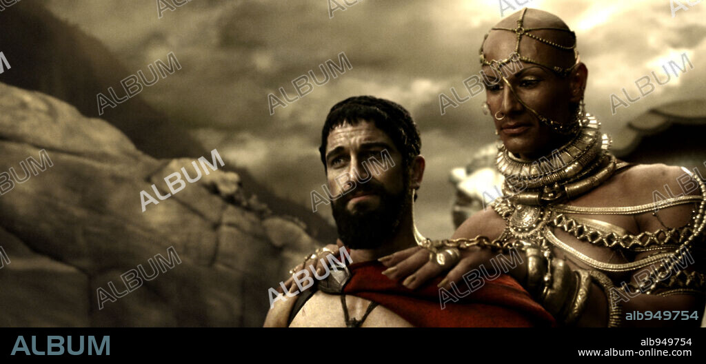 GERARD BUTLER in 300, 2006, directed by ZACK SNYDER. Copyright WARNER BROS. PICTURES.