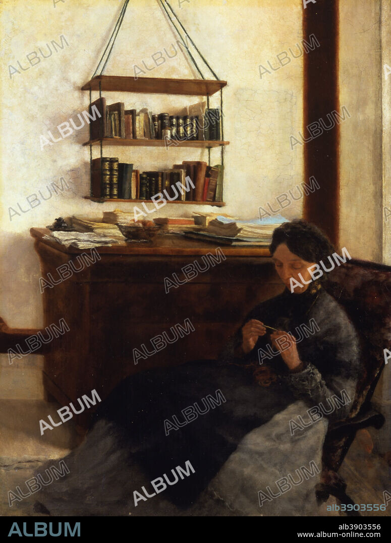 LOUIS EYSEN. Die Mutter des Künstlers
 The Artist's Mother. Date/Period: 1877. Painting. Oil on canvas.