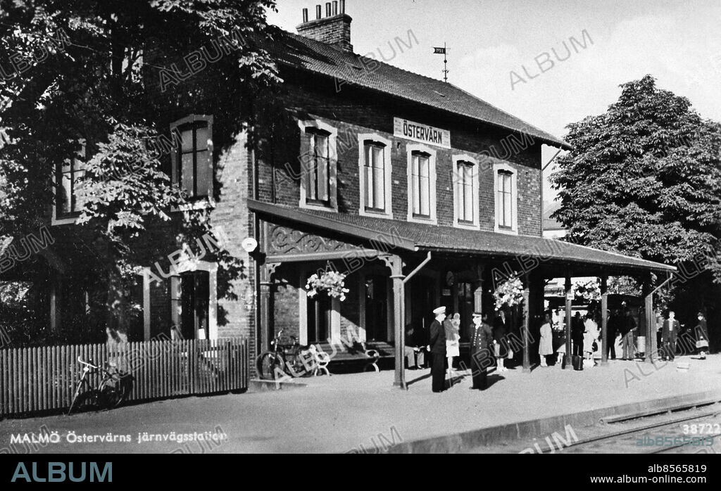 Östervärns station i Malmö på 1930-talet.. Foto: Sydsvenskan / IBL Bildbyrå.