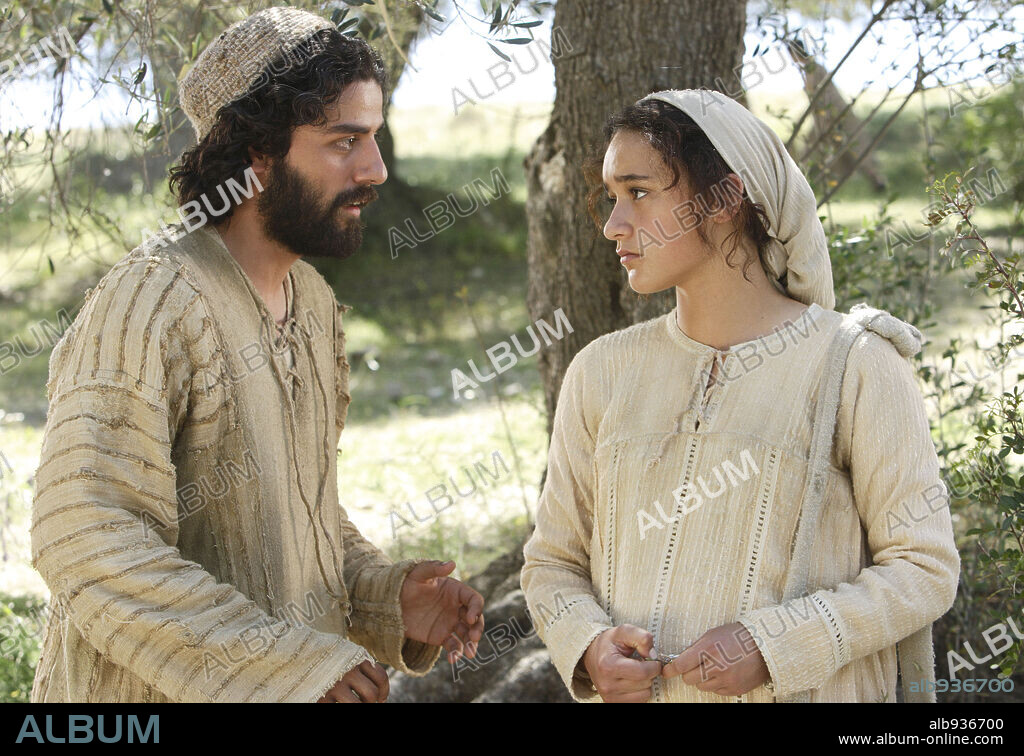BIBBIA NT: SAN GIUSEPPE, KEISHA CASTLE-HUGHES und OSCAR ISAAC. KEISHA CASTLE-HUGHES und OSCAR ISAAC in THE NATIVITY STORY, 2006, unter der Regie von CATHERINE HARDWICKE. Copyright NEW LINE CINEMA / TRUEBLOOD, JAMIE.