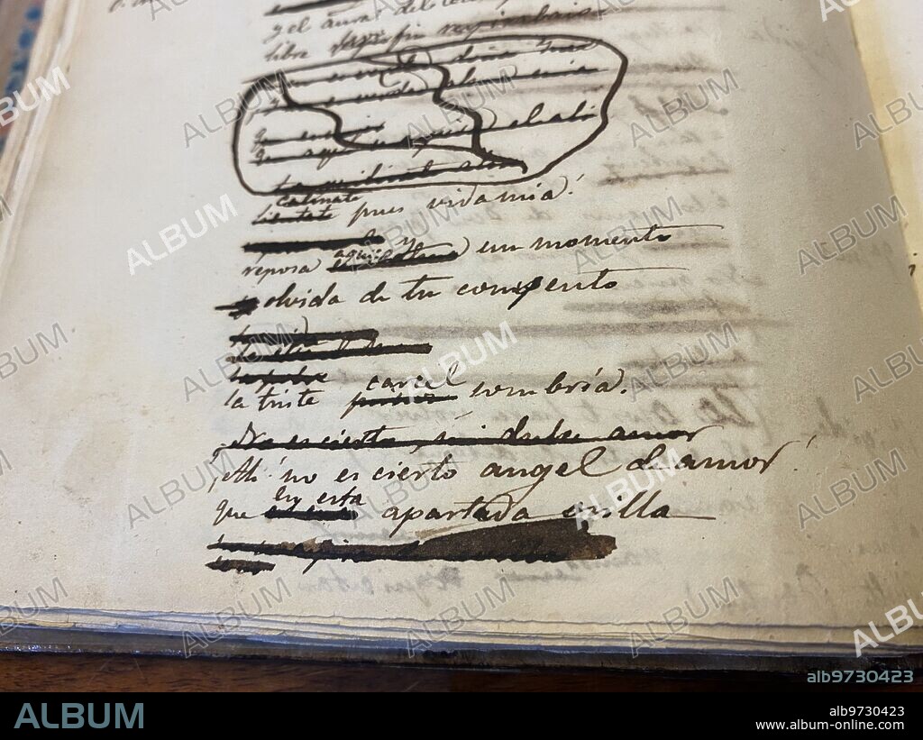 Madrid, 02/01/2022. Report from the vault of the Royal Spanish Academy. In the image, 'Don Juan Tenorio', manuscript in Zorilla's handwriting. Photo: Ignacio Gil. ARCHDC.