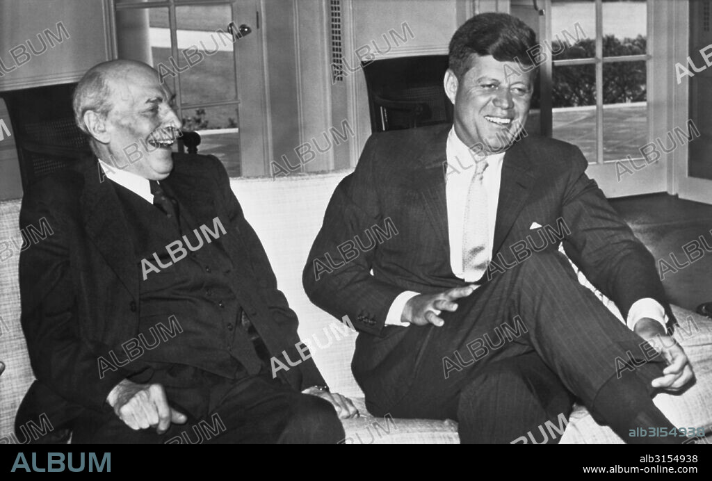 Washington, D.C.:  May 16, 1961 President Kennedy and Lord Clement Atlee, the former prime minister of Great Britain, met today in Kennedy's White House office. They discussed world affairs.
