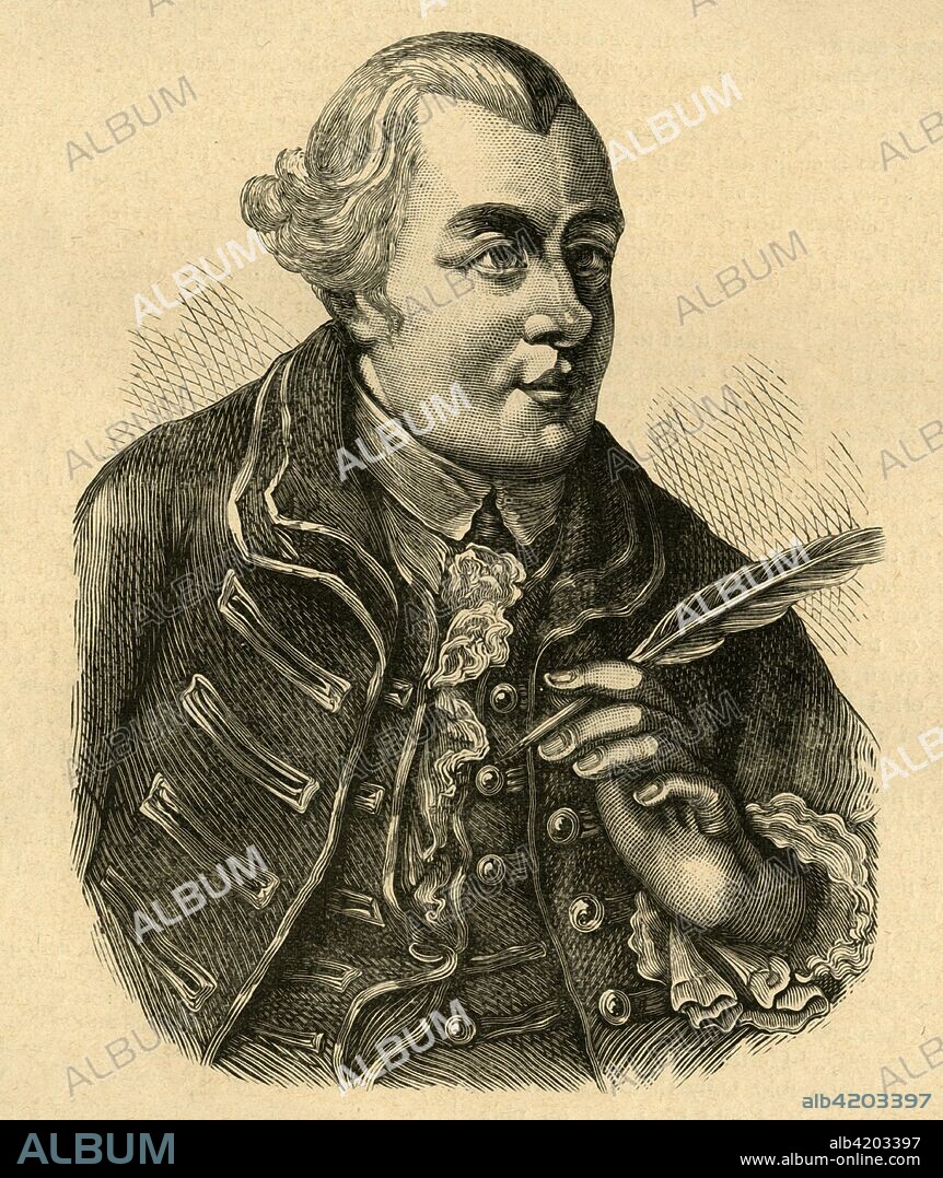 'John Wilkes', (1897). Portrait of English journalist and radical MP John Wilkes (1762-1763). On several occasions the London mob rose in his support and the streets resounded to cries of 'Wilkes and Liberty'. From Old and New London, Volume I, by Walter Thornbury. [Cassell and Company, Limited, London, Paris & Melbourne, 1897].