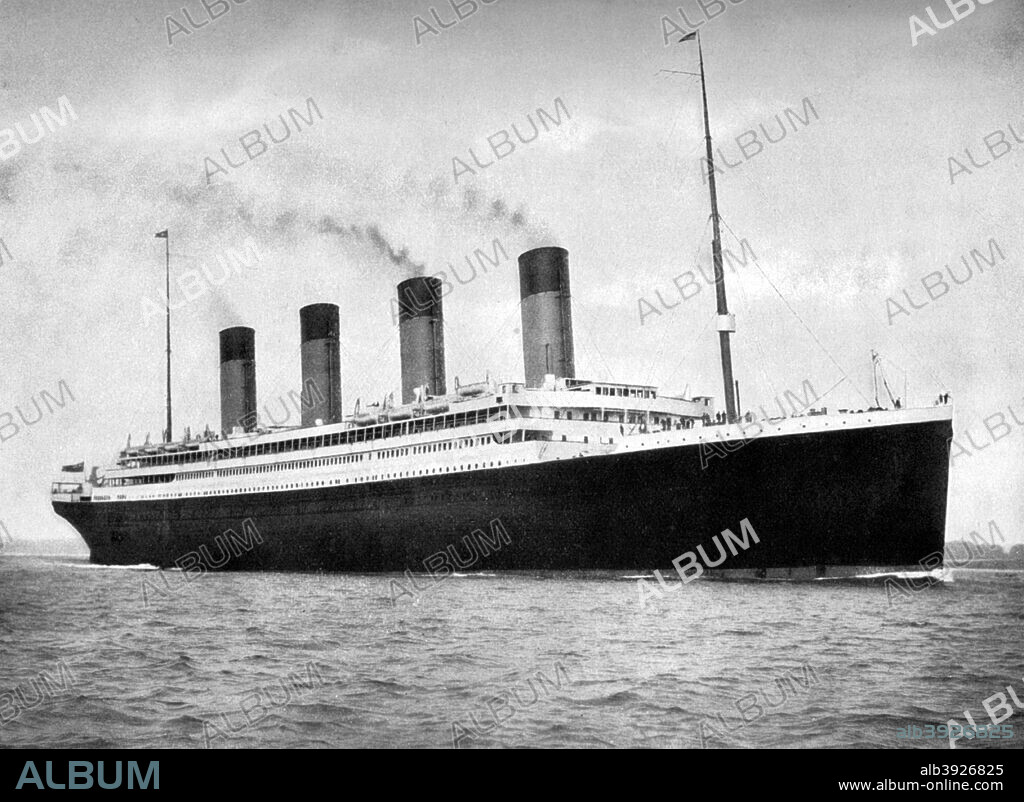 RMS 'Olympic', White Star Line ocean liner, 1911-1912. 'Olympic' was the first of her class of ocean liners built for the White Star Line, which also included the ill-fated liners 'Titanic' and 'Britannic'. Unlike her sisters, Olympic served a long and illustrious career (1911 to 1935), and came to be known as Old Reliable. From Penrose's Pictorial Annual 1911-1912, The Process Year Book, volume 17, edited by William Gamble and published by AW Penrose (London, 1911-1912).