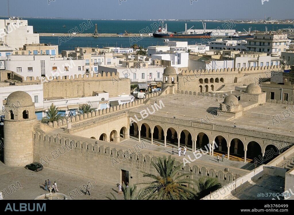 View from Ribat of the Medina, Sousse, UNESCO World Heritage Site, Tunisia, North Africa, Africa.