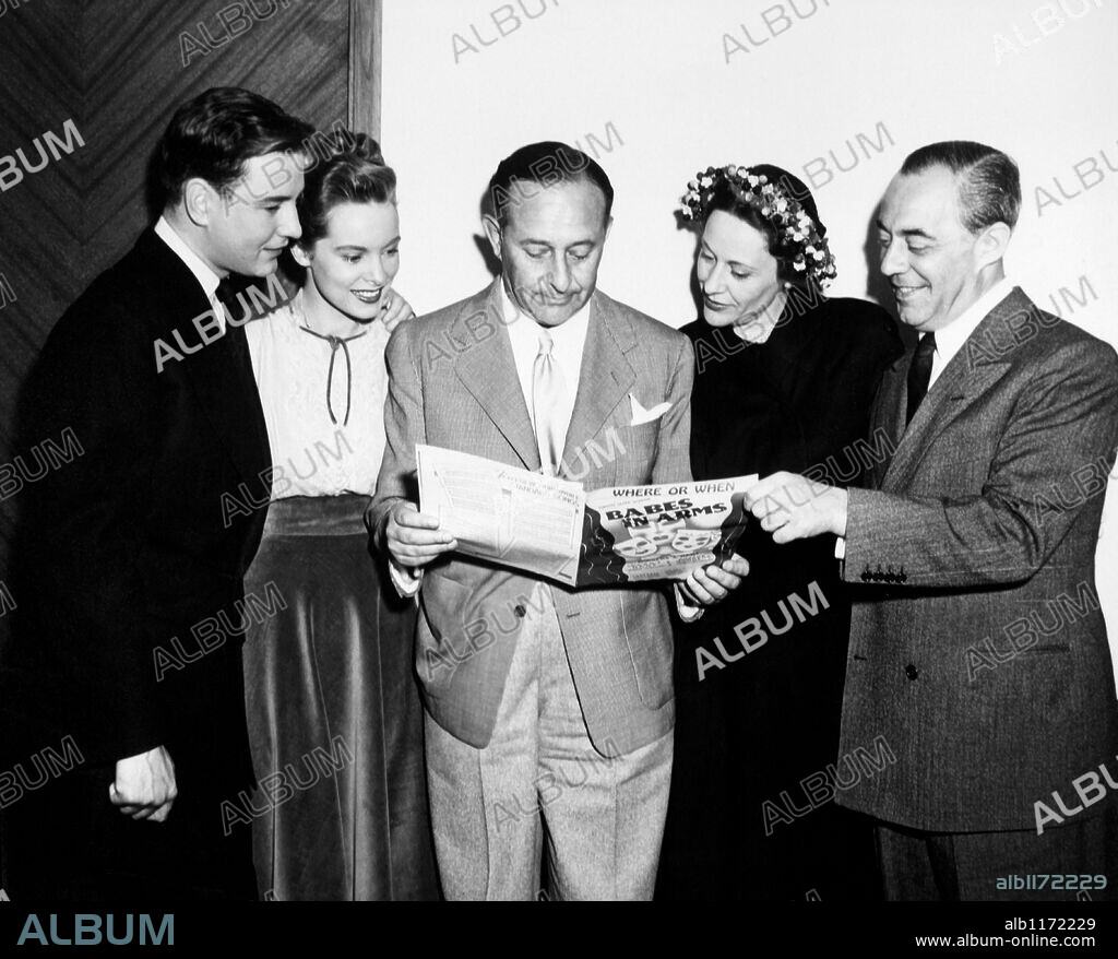 ARTHUR FREED, JANET LEIGH, RICHARD RODGERS and TOM DRAKE.