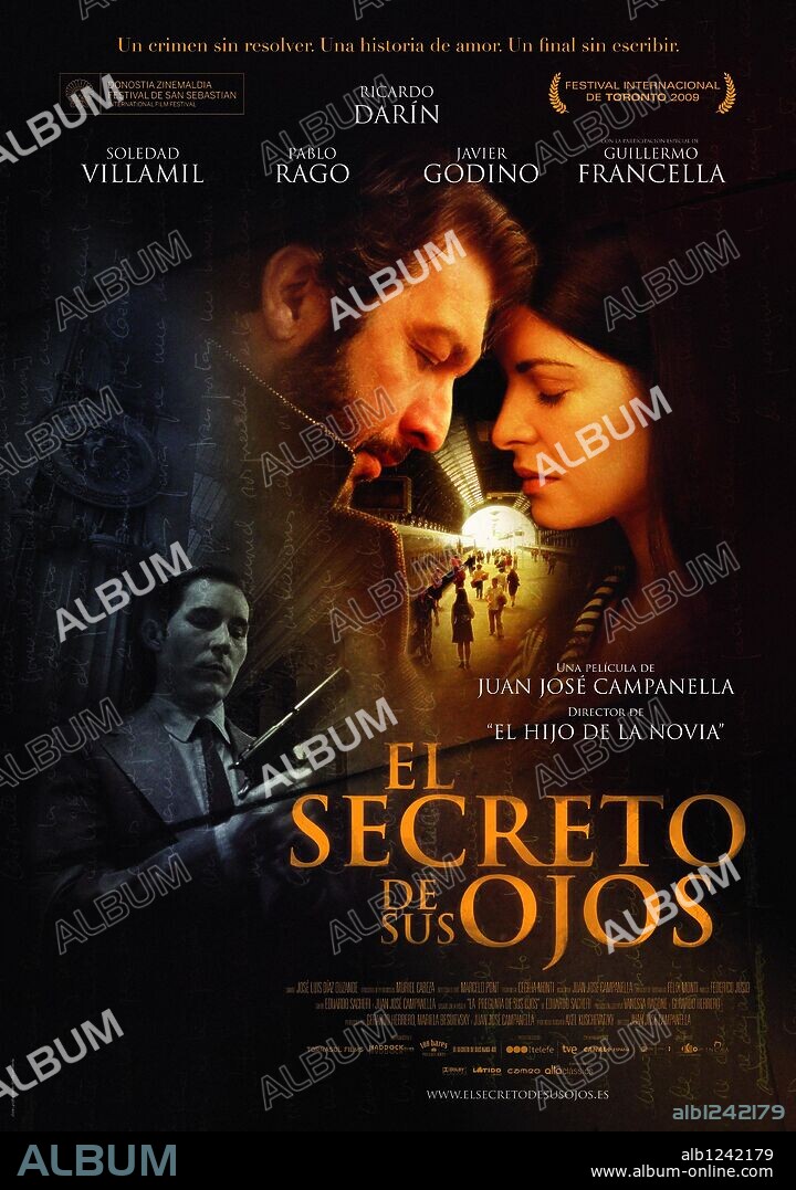 Poster de EL SECRETO DE SUS OJOS, 2009, dirigida por JUAN JOSE CAMPANELLA. Copyright TORNASOL FILMS.