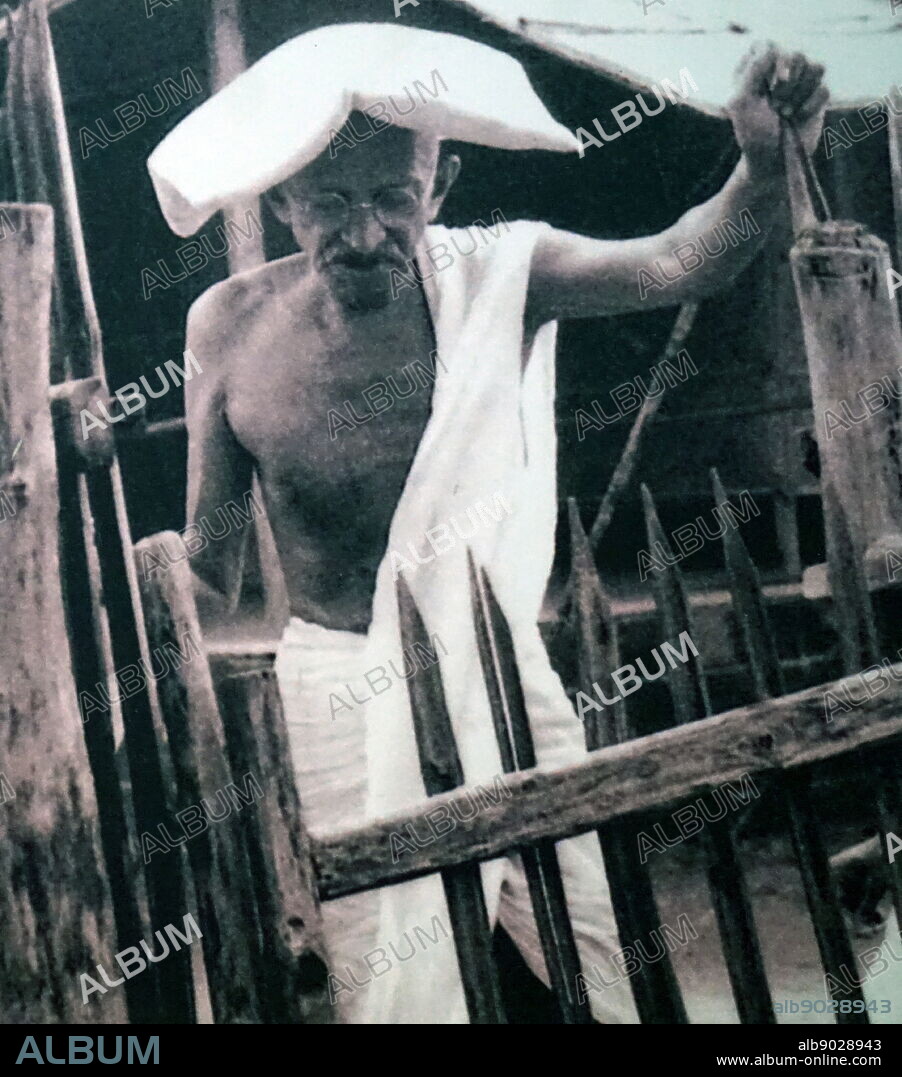 Mohandas Karamchand Gandhi 1869 1948), preeminent leader of the Indian independence movement in British-ruled India.