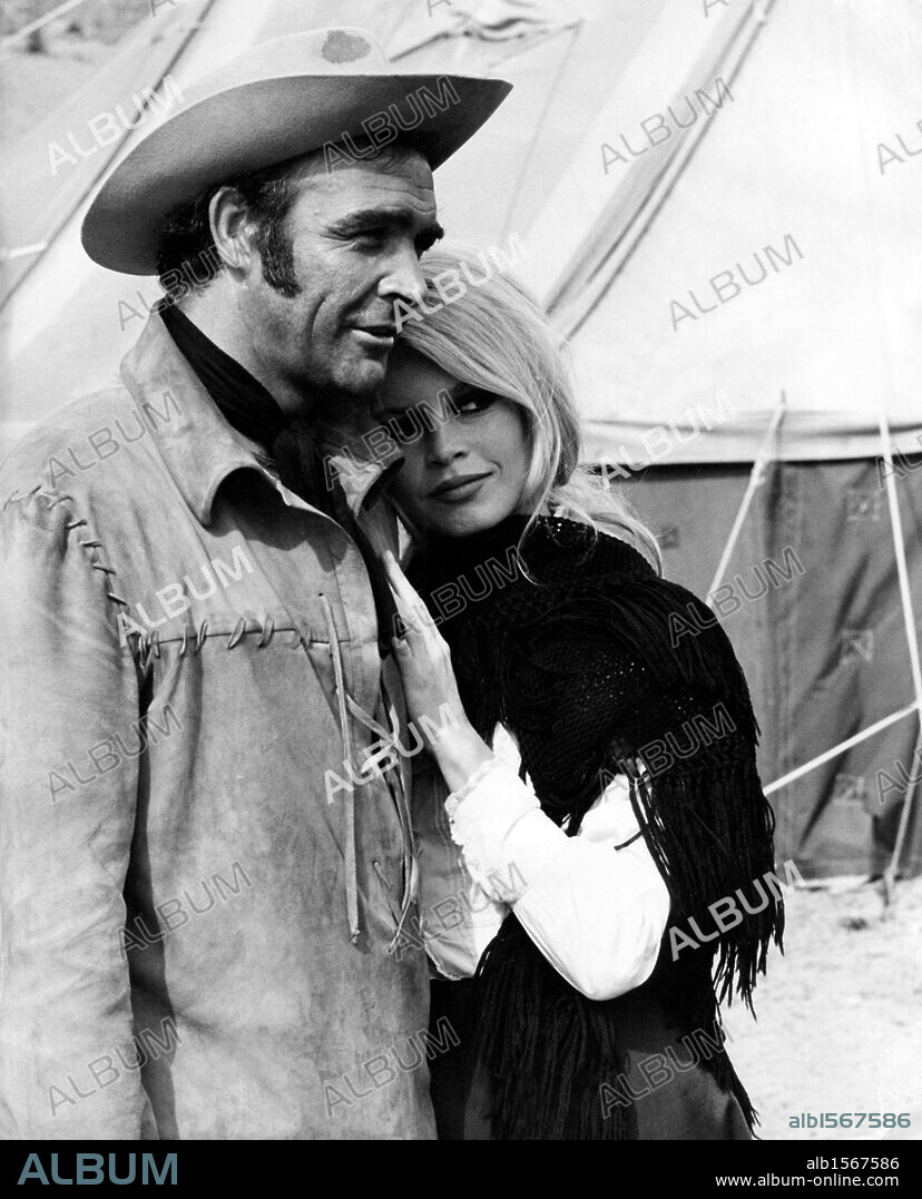 BRIGITTE BARDOT and SEAN CONNERY in SHALAKO, 1968, directed by EDWARD DMYTRYK. Copyright CENTRAL CINEMA COMPANY FILM.