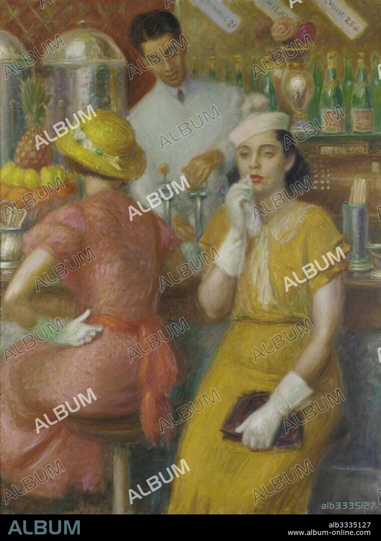 WILLIAM JAMES GLACKENS. The Soda Fountain.