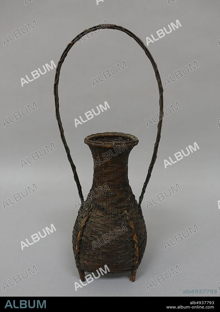 Basket, Japan, 19th century, Japan, Bamboo, H. 16 3/4 in. (42.5 cm); W. 5 1/2 in. (14 cm), Basketry.