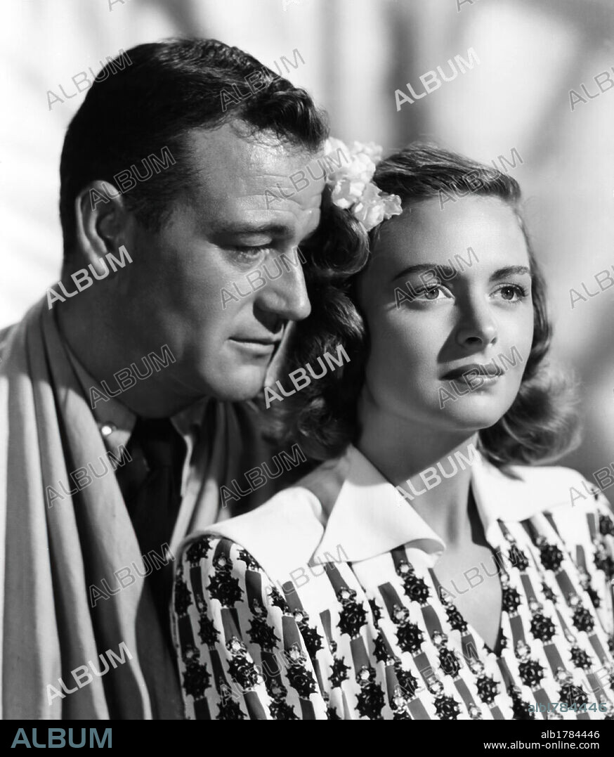 DONNA REED and JOHN WAYNE in THEY WERE EXPENDABLE, 1945, directed by JOHN FORD. Copyright M.G.M.