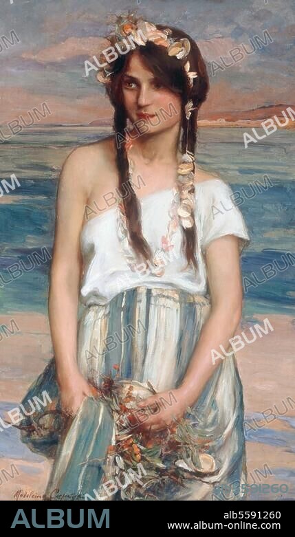 MADELEINE CARPENTIER. Carpentier, Madelaine b. 1865. "La Sirenette". Oil on canvas, 96 × 60cm. No date. London, Sotheby's. Lot 198, 13/03/96.