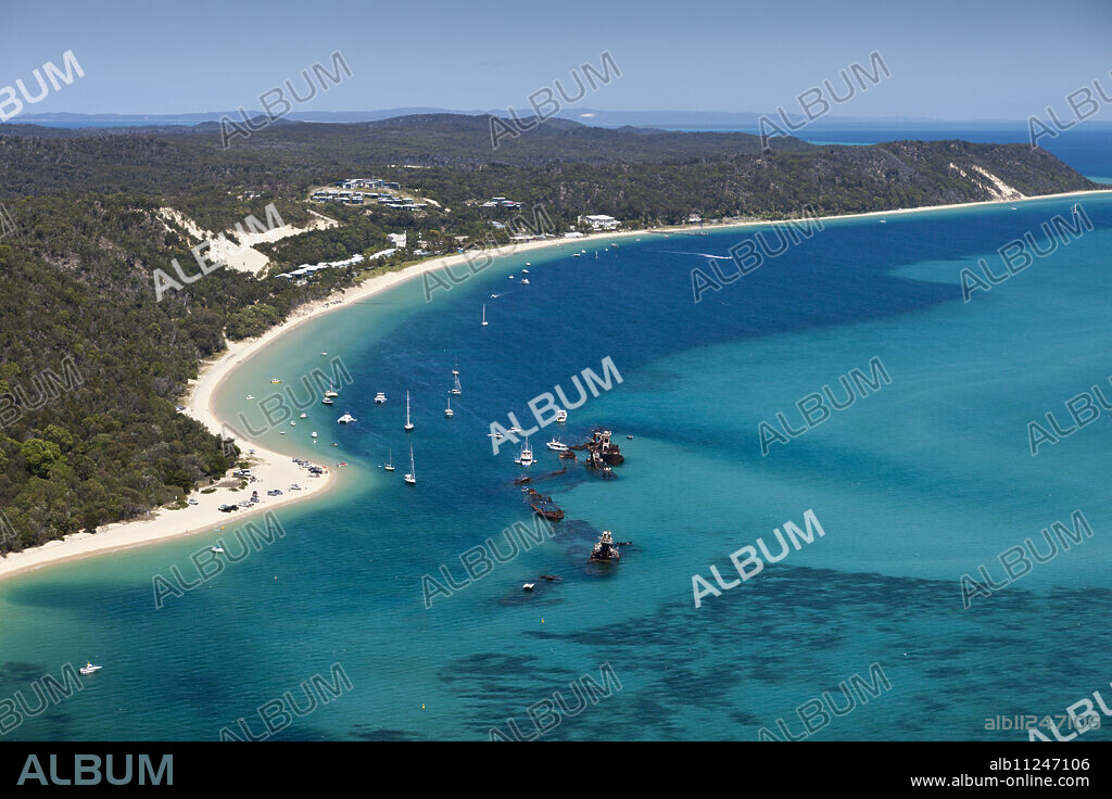 Tangalooma Wrecks, Moreton Island, Brisbane, Australia.