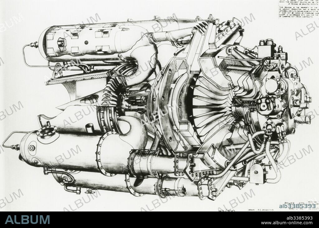 Diagram of Power Jets' W2/700 jet engine.