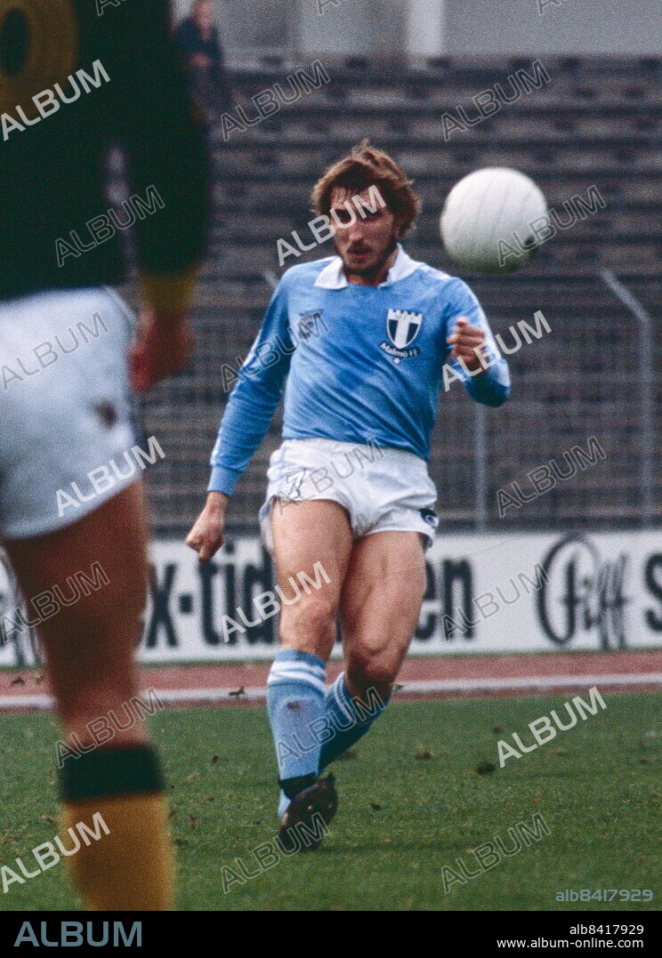 Malmö 1977-10-09. Anders "Puskas" Ljungberg, Malmö FF . Foto: Torbjörn Andersson / EXP / TT / Kod: 4 . ** AFTONBLADET OUT **.