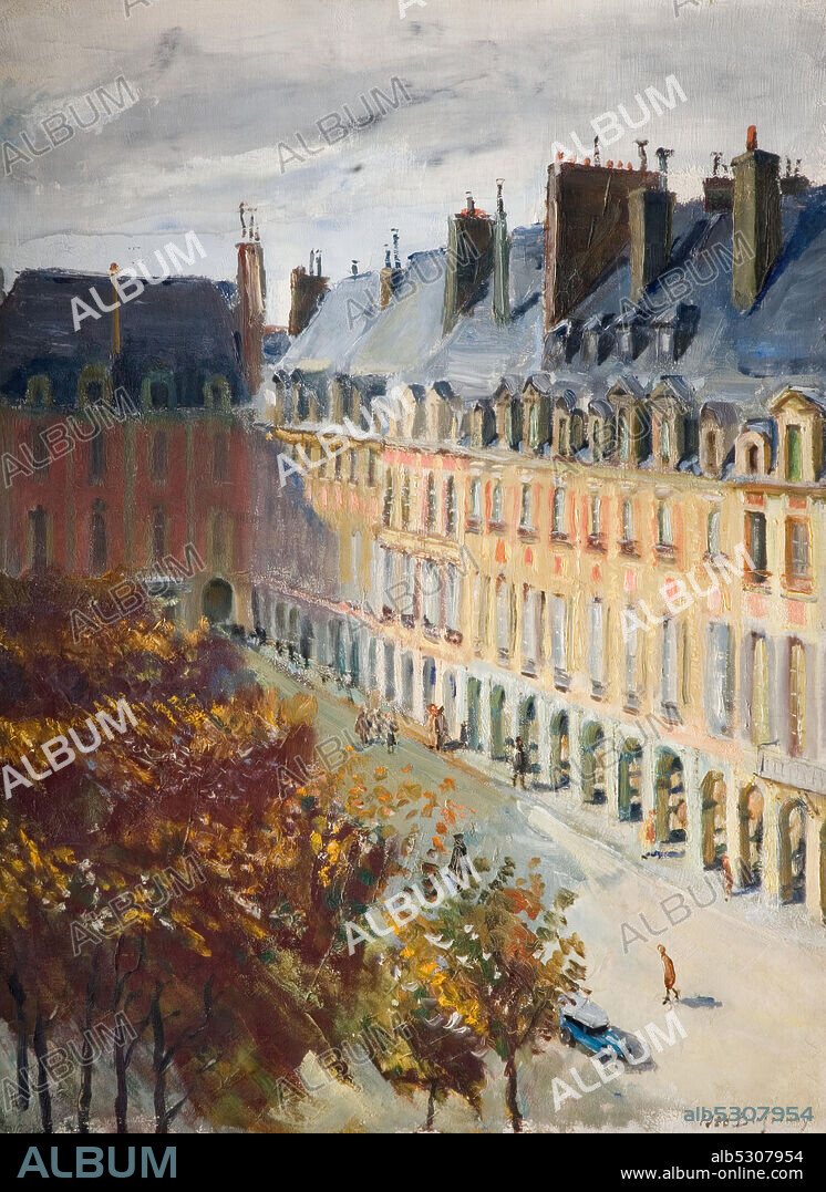 GEORGES LEON DUFRENOY. La Place Des Vosges, 1928.