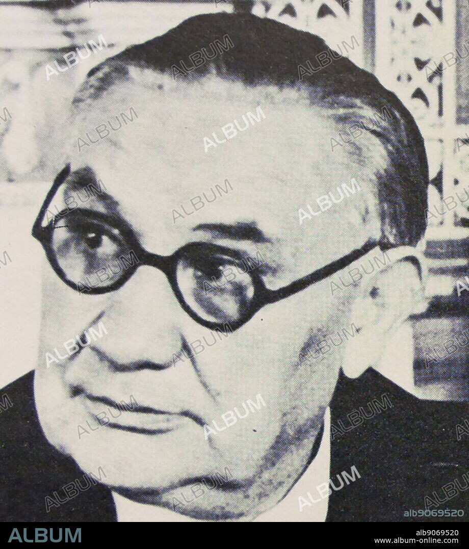 Ernest Bevin (1881 - 1951); British trade union leader, and Labour politician. general secretary of the powerful Transport and General Workers' Union from 1922-40. Minister of Labour in the war-time coalition government. Foreign Secretary in the post-war Labour government, 1945-51.
