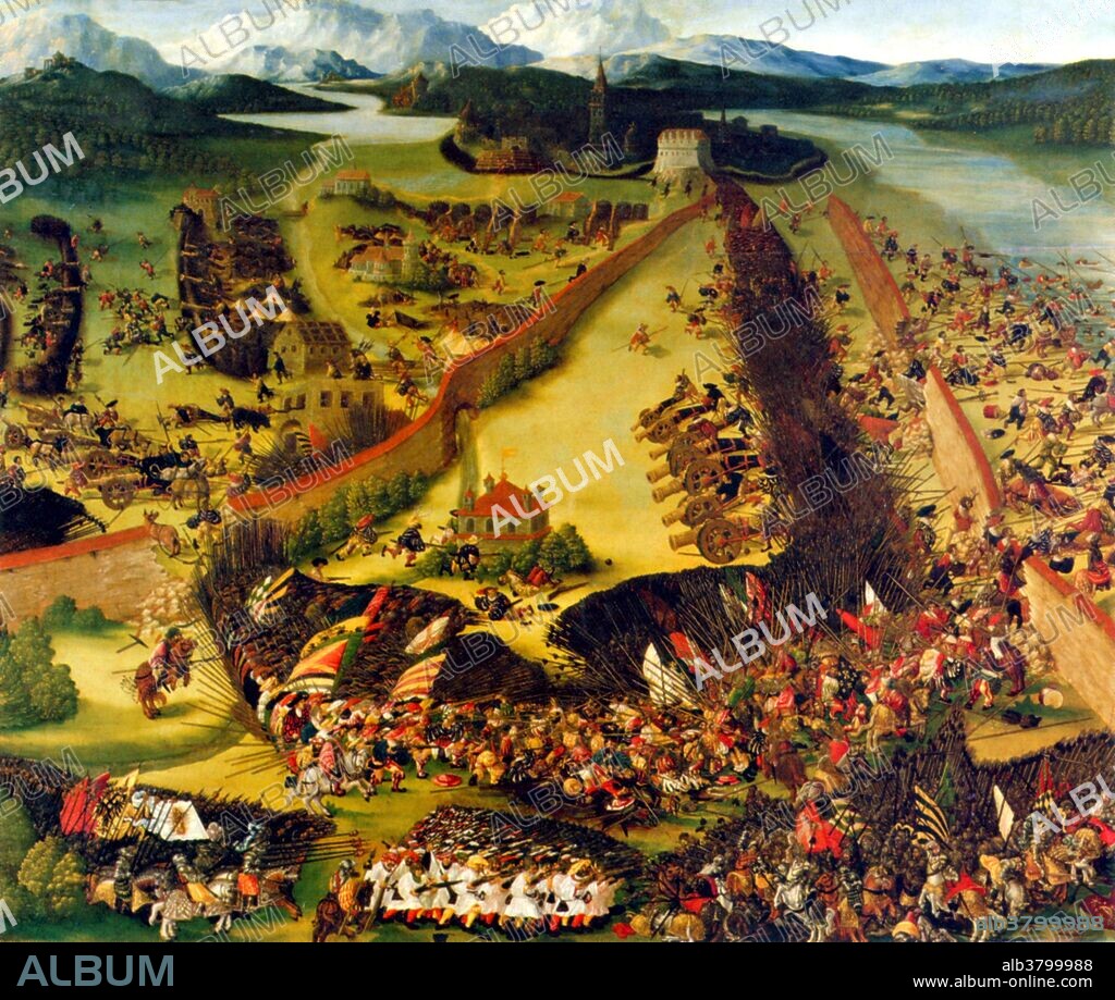 The Italian War of 1521-26 (Four Years' War, part of the Italian Wars) pitted Francis I of France and the Republic of Venice against the Holy Roman Emperor Charles V, Henry VIII of England, and the Papal States. The conflict arose from animosity over the election of Charles as Emperor in 1519-20 and from Pope Leo X's need to ally with Charles against Martin Luther. The Battle of Pavia, fought on the morning of February 24, 1525, was the decisive engagement of the Italian War of 1521-26. An Imperial-Spanish army under the nominal command of Charles de Lannoy (and working in conjunction with the garrison of Pavia, commanded by Antonio de Leyva) attacked the French army under the personal command of Francis I of France in the great hunting preserve of Mirabello outside the city walls. In the four-hour battle, the French army was split and defeated in detail. The French suffered massive casualties, including many of the chief nobles of France. Francis himself was captured by Habsburg troops and imprisoned by Charles V and forced to sign the humiliating Treaty of Madrid, surrendering significant territory to his captor. The outcome of the battle cemented Habsburg ascendancy in Italy.