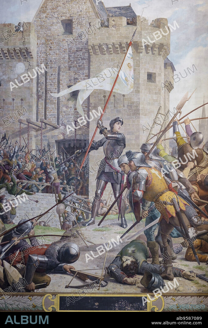 Juana de Arco en el sitio de Orléans, Lenepveu, 1886-1890. Panteón , le Panthéon, monumento de estilo neoclásico, V distrito ,París, France,Western Europe.