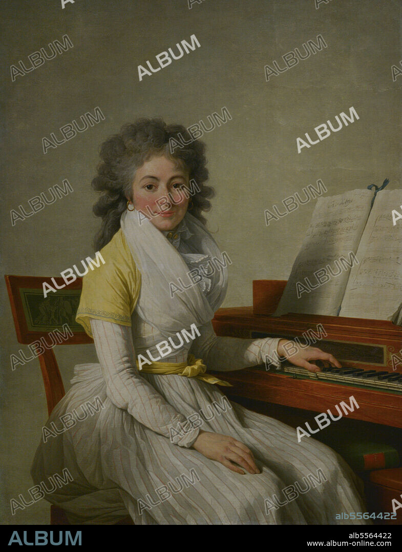 FRANCOIS-ANDRé VINCENT (1746-1816). FRENCH PAINTER.. Francois-André Vincent (1746-1816). French Neoclassical painter. Portrait of Mademoiselle Duplant, 1793. Oil on canvas. Calouste Gulbenkian Museum. Lisbon, Portugal.