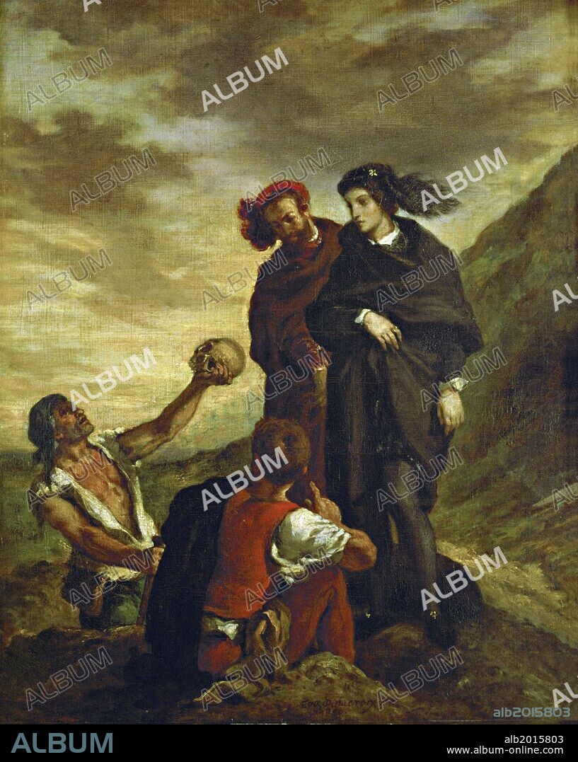 EUGENE DELACROIX. Eugène Delacroix / 'Hamlet y Horacio', 1839, Óleo sobre lienzo, 81 x 65 cm.