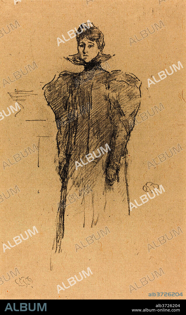 JAMES ABBOTT MCNEILL WHISTLER. The Medici Collar. Dated: 1897. Dimensions: image: 18.5 × 11.2 cm (7 5/16 × 4 7/16 in.)  sheet: 32.7 × 22.2 cm (12 7/8 × 8 3/4 in.). Medium: lithograph in black on wove paper.