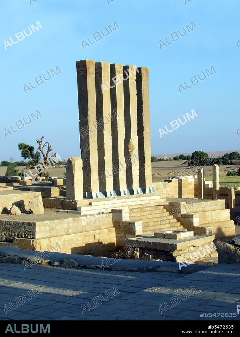 Ma'rib or Marib is the capital city of the Ma'rib Governorate, Yemen and was the capital of the Sabaean kingdom, which some scholars believe to be the ancient Sheba of biblical fame. It is located at approximately 120 kilometers east of Yemen's modern capital, Sana'a. The Sabaean kingdom was located in what is now Marib in southwestern Yemen. The Sabaean kings made their capital at Ma'rib, and built great irrigation works such as the Ma'rib dams, whose ruins are still visible. The Marib Dam supported a flourishing culture for more than a thousand years before collapsing in 575 CE. They also built castles and temples in the area, and were known for trading valuable frankincense and myrrh. They were a seafaring people and known to have influence and a population in the Northeast African kingdom of Damt, across the Red Sea in Eritrea and perhaps Ethiopia, the only other source of both frankincense and myrrh.