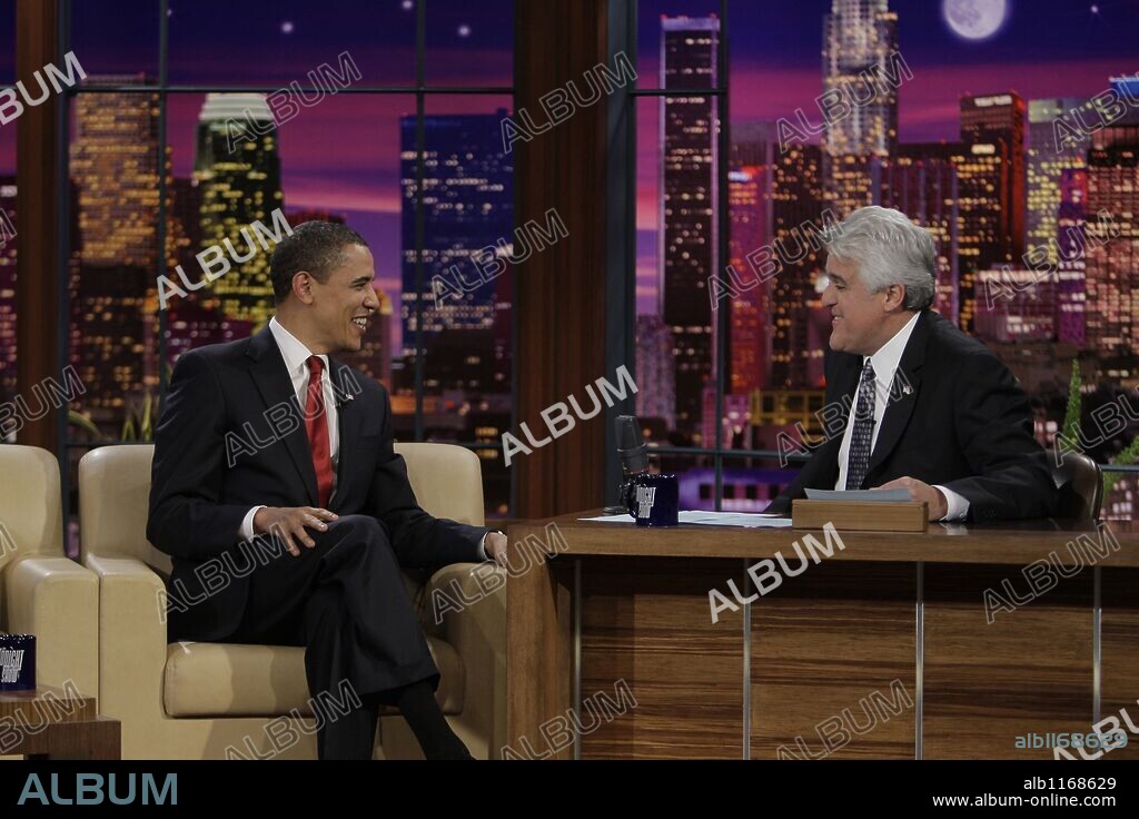 Mar 19, 2009 - Burbank, CA, USA - President BARACK OBAMA during an interview on the tonight show with Jay Leno. 19/03/2009