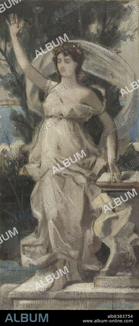 LOUIS HECTOR LEROUX. Sketch for the Salon des Lettres at the Hotel de Ville in Paris: Eloquence, between 1888 and 1890.