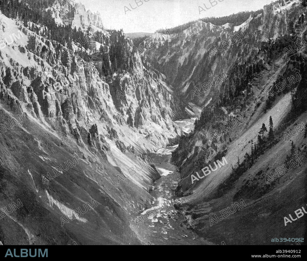 The Grand Canyon, Yellowstone National Park, USA, 1893. Illustration from Portfolio of Photographs of Famous Cities, Scenes and Paintings, (The Werner Company, Chicago, c1893).