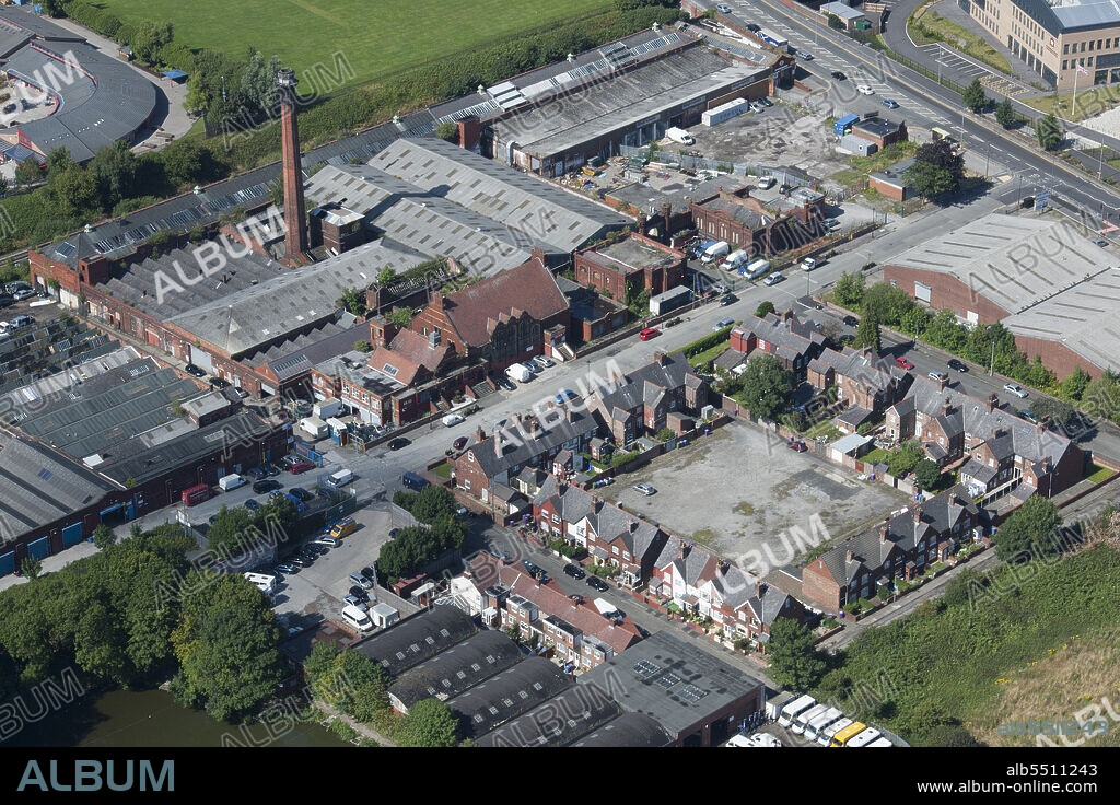 HISTORIC ENGLAND. Hartley's Village, a model settlement built in the 19th century to house workers from Hartley's Jam Factory, Liverpool, 2015.
