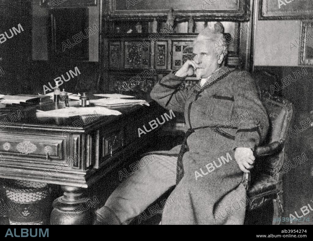Victor Henri Rochefort, Marquis de Rochefort-Lucay, French politician and author, 1904. A photograph from Album de Photographies dans L'Intimite de Personnages Illustres, 1865-1905, 4th album, Editions MD, Paris.