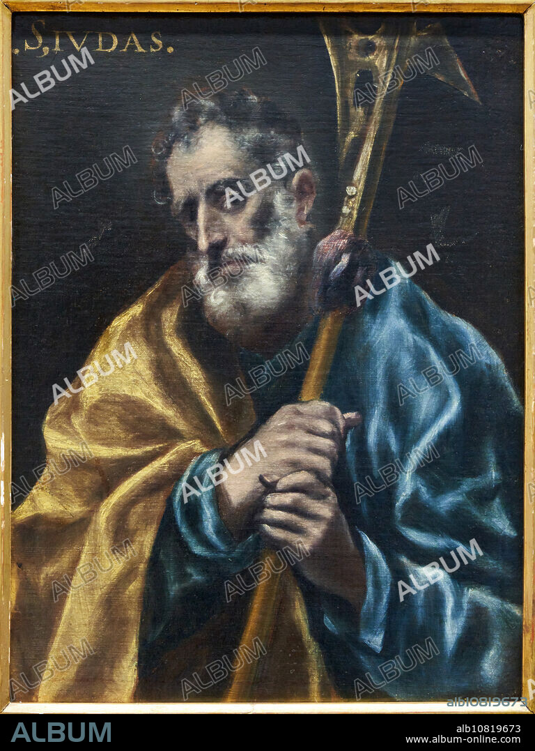 Domenikos Theotocopoulos, El Greco and Workshop, (Candia, Crete, 1541 - Toledo, 1614), Saint Jude Thaddeus the Apostle, c. 1608-1614, Fine Arts Museum, Museo Bellas Artes, Oviedo, Asturias, Spain.