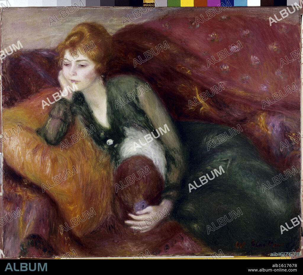 Young Woman in Green   ca.1900  William James Glackens (1870-1938/American)   Oil on canvas   St. Louis Art Museum, St. Louis, Missouri.