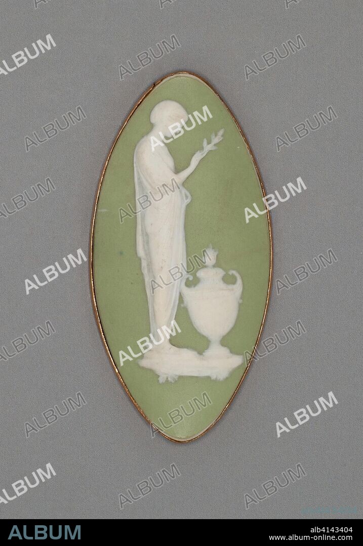 Plaque with Sacrifice. Wedgwood Manufactory; England, founded 1759. Date: 1775-1799. Dimensions: 6.4 × 3.2 × 0.6 cm (2 1/2 × 1 1/4 × 1/4 in.). Stoneware (jasperware). Origin: Burslem.